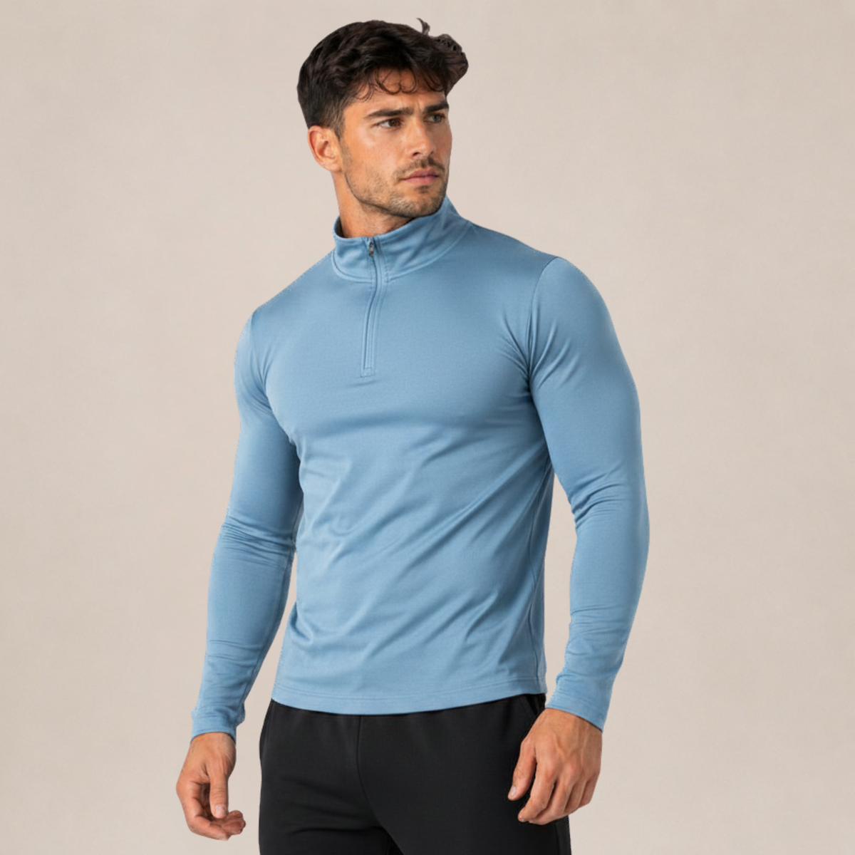 Sudadera Ajustada con Cremallera de Cuarto