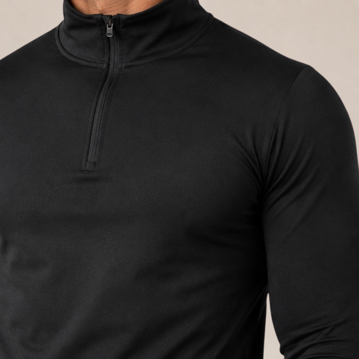 Sudadera Ajustada con Cremallera de Cuarto