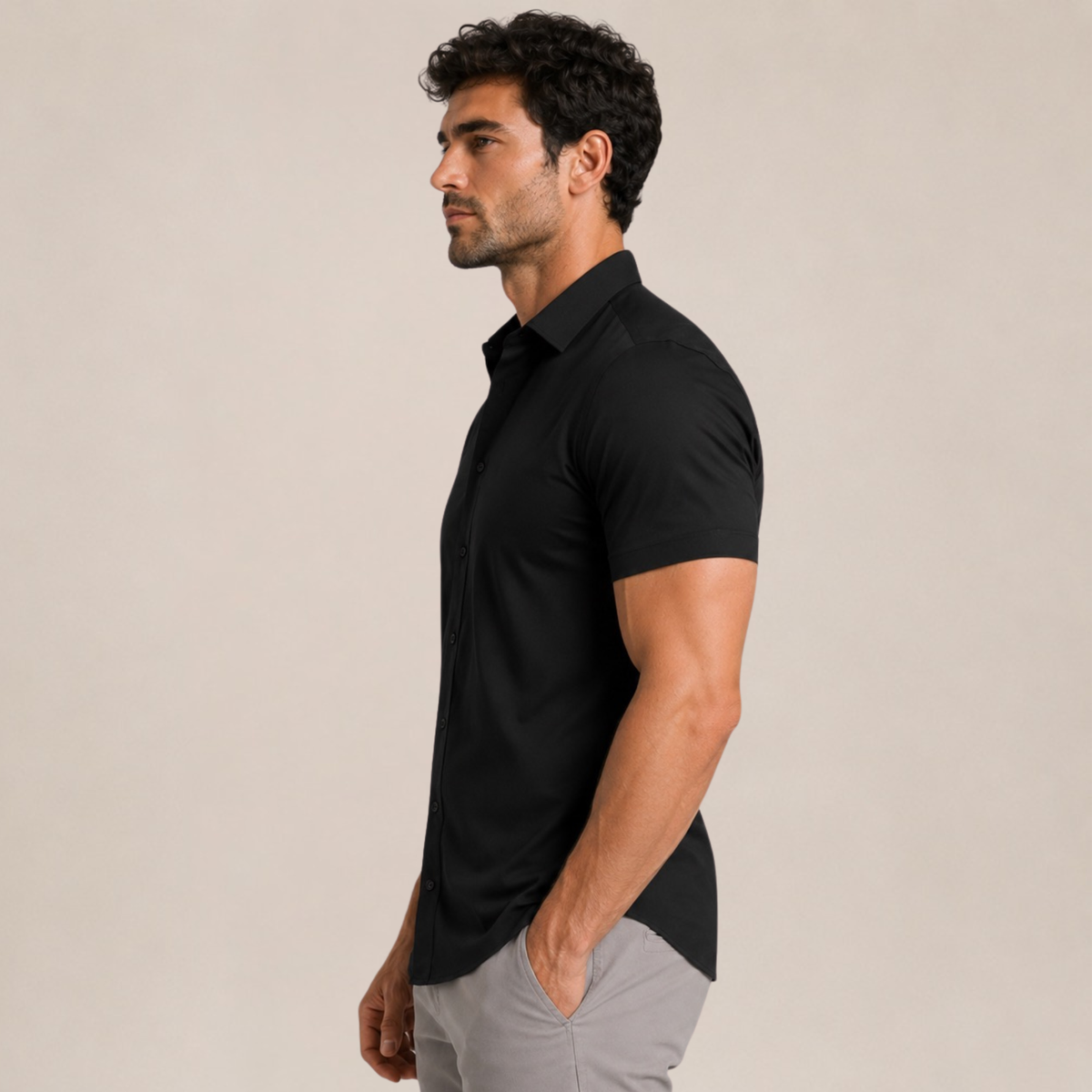 La camisa de cuello abotonado clásico