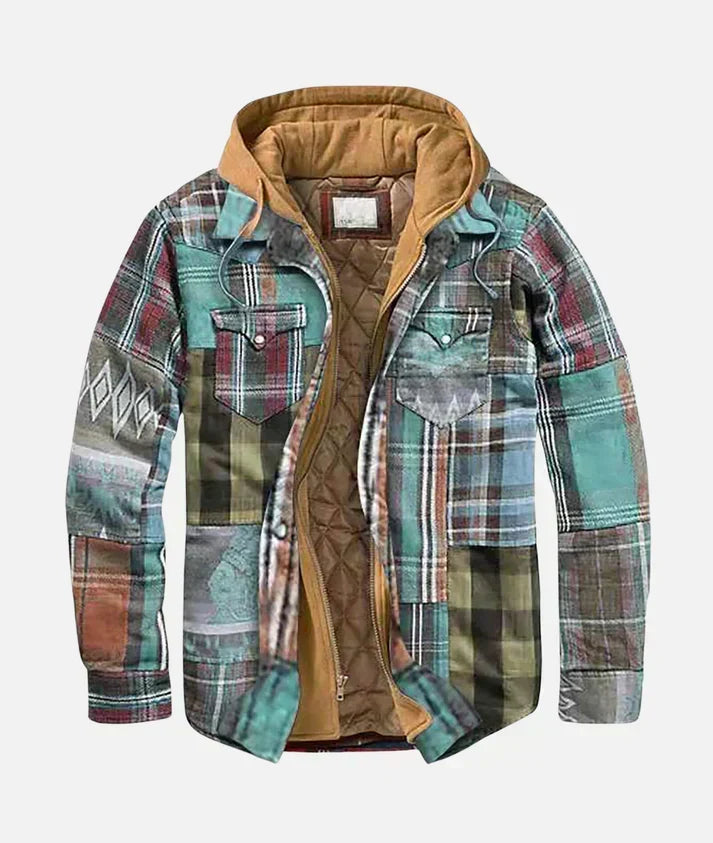 Chaqueta de patchwork a cuadros
