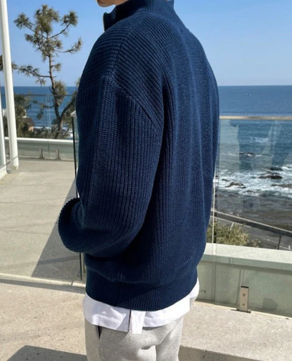 Jersey Cuello Alto con Cremallera