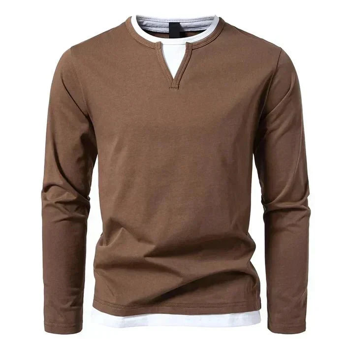 Alvin Camiseta de manga larga premium de algodón