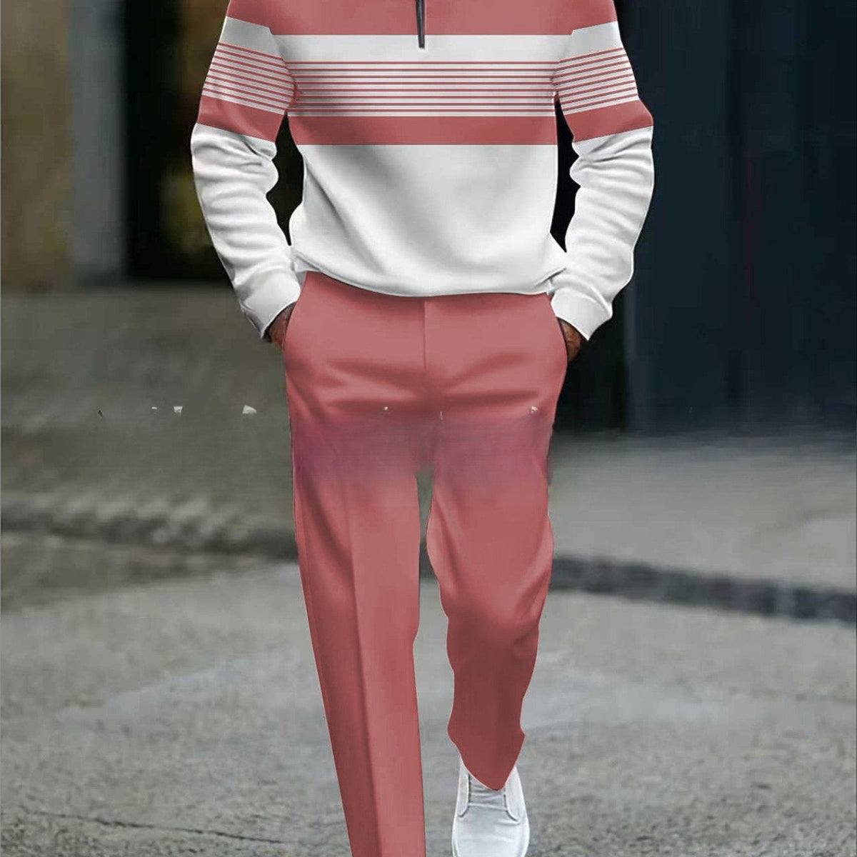 Conjunto para hombre con estampado gráfico: jersey y pantalón