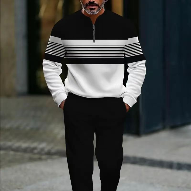 Conjunto para hombre con estampado gráfico: jersey y pantalón